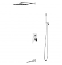 Душевой комплект Vincea Puro VSFW-5P1CH 248 мм, со смесителем, хром