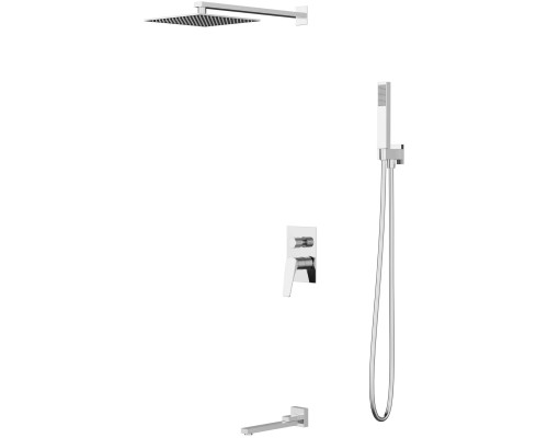 Душевой комплект Vincea Puro VSFW-5P1CH 248 мм, со смесителем, хром