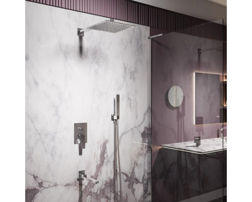 Душевой комплект Vincea Puro VSFW-5P1CH 248 мм, со смесителем, хром