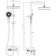 Душевая система Vincea Puro VSFS-5P1GM 250 мм, со смесителем, вороненая сталь