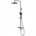Душевая система Vincea Puro VSFS-5P1GM 250 мм, со смесителем, вороненая сталь