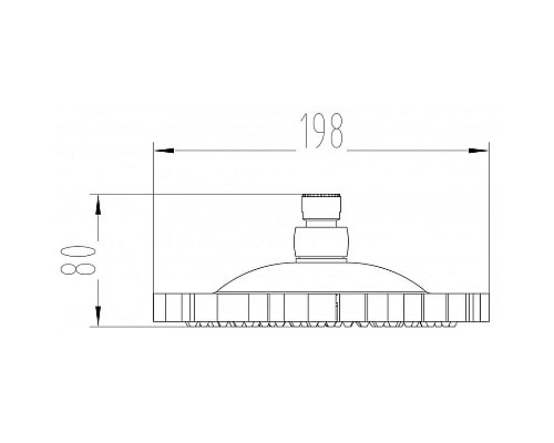 Приобрести Верхний душ 198 мм Milacio MC.002.BBR в магазине сантехники Santeh-Crystal.ru