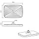 Купить Верхний душ 315х210 мм Vincea VSHD-41CBG в магазине сантехники Santeh-Crystal.ru