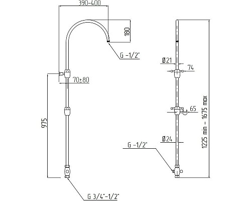 Заказать Душевая колонна Migliore Arco ML.ARC-36.253.BR в магазине сантехники Santeh-Crystal.ru