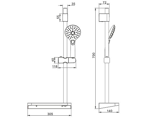 Заказать Душевой гарнитур Rose R109 в магазине сантехники Santeh-Crystal.ru