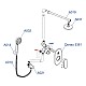 Приобрести Набор для душа WasserKRAFT А14031 в магазине сантехники Santeh-Crystal.ru