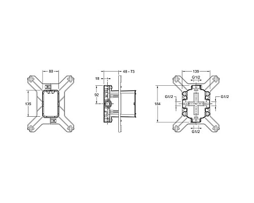 Заказать Душевой комплект 200 мм Jacob Delafon Modulo E30759-CP в магазине сантехники Santeh-Crystal.ru