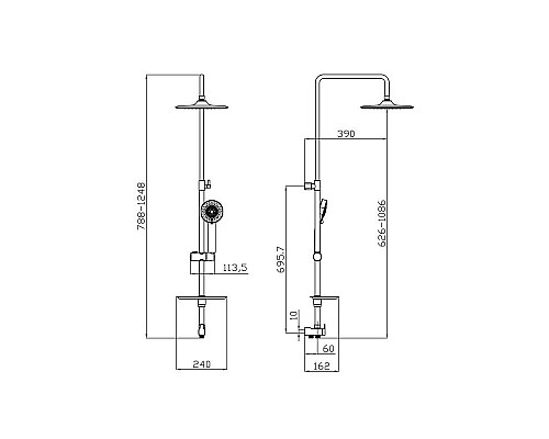 Заказать Душевая стойка Lemark LM8803C в магазине сантехники Santeh-Crystal.ru