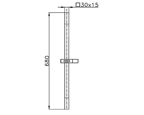 Душевая штанга 68 см AltroBagno AltroBagnoSB071501Cr