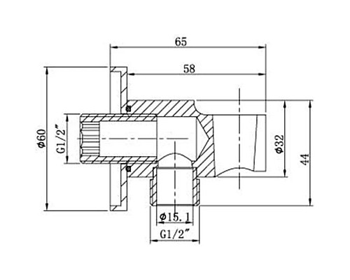 Заказать Подключение для душевого шланга с держателем Vincea VSC-31GM в магазине сантехники Santeh-Crystal.ru