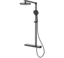 Душевая система Vincea Aspire VSFS-4AS1GM 260 мм, со смесителем, вороненая сталь