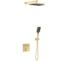 Душевой комплект Vincea VSFW-4211BG 315x210 мм, со смесителем, золотой матовый