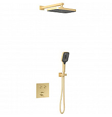 Душевой комплект Vincea VSFW-4211BG 315x210 мм, со смесителем, золотой матовый
