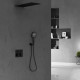 Душевой комплект Vincea VSFW-401TMB 250 мм, с термостатом, черный матовый