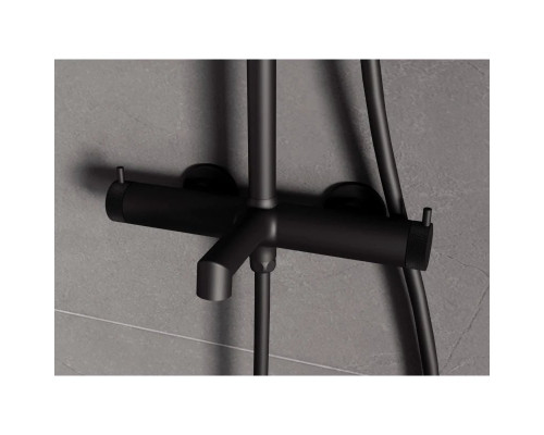 Душевая система Vincea Rim VSFS-2RM1MB 250 мм, со смесителем, черный матовый