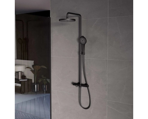 Душевая система Vincea Rim VSFS-2RM1MB 250 мм, со смесителем, черный матовый