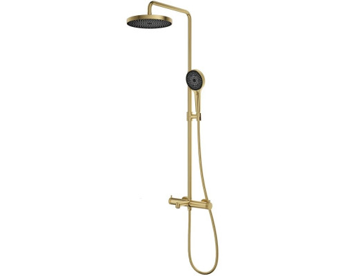 Душевая система Vincea Rim VSFS-2RM1BG 250 мм, со смесителем, золотой матовый