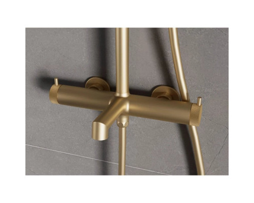 Душевая система Vincea Rim VSFS-2RM1BG 250 мм, со смесителем, золотой матовый