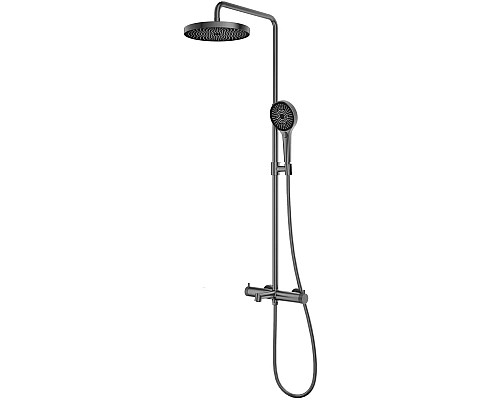 Душевая система Vincea Rim VSFS-2RM1GM 250 мм, со смесителем, вороненая сталь Душевая система Vincea Rim VSFS-2RM1GM 250 мм, со смесителем, вороненая сталь