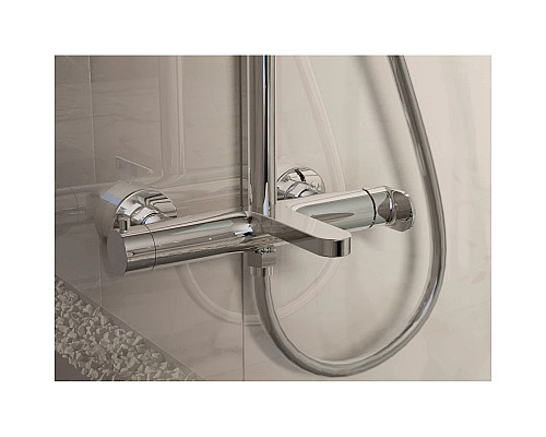 Душевая система Vincea Rondo VSFS-1R1CH 228 мм, со смесителем, хром