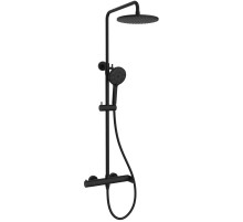 Душевая система Vincea Rondo VSFS-1R1MB 228 мм, со смесителем, черный матовый