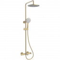 Душевая система Vincea Rondo VSFS-1R1BG 228 мм, со смесителем, золотой матовый