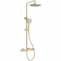 Душевая система Vincea Rondo VSFS-1R0BG 228 мм, со смесителем, золотой матовый