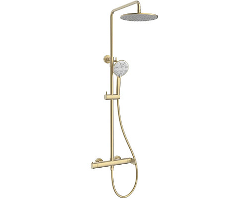Душевая система Vincea Rondo VSFS-1R0BG 228 мм, со смесителем, золотой матовый Душевая система Vincea Rondo VSFS-1R0BG 228 мм, со смесителем, золотой матовый