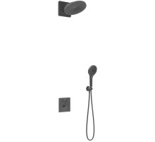 Душевой комплект Vincea Inspire VSFW-3I21MT5GM 250 мм, с термостатом, вороненая сталь