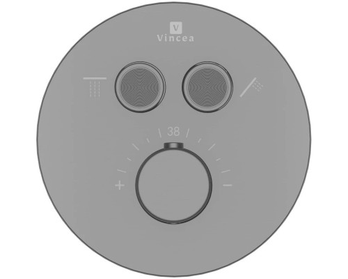 Душевой комплект Vincea Inspire VSFW-3I22MT5GM 250 мм, с термостатом, вороненая сталь