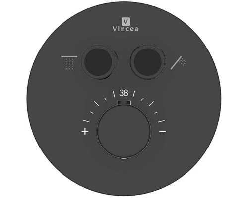 Душевой комплект Vincea Inspire VSFW-3I22MT5MB 250 мм, с термостатом, черный матовый