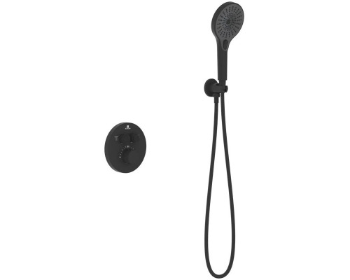 Душевой комплект Vincea Inspire VSFW-3I22MT5MB 250 мм, с термостатом, черный матовый