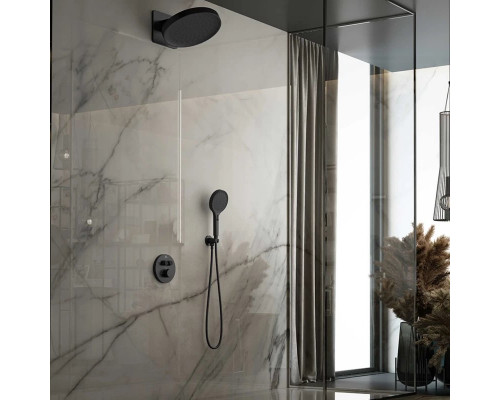 Душевой комплект Vincea Inspire VSFW-3I22MT3MB 300 мм, с термостатом, черный матовый