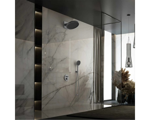 Душевой комплект Vincea Inspire VSFW-3I22MT3GM 300 мм, с термостатом, вороненая сталь