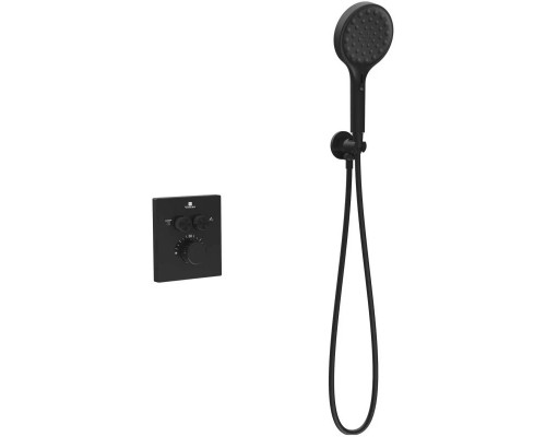 Душевой комплект Vincea Inspire VSFW-3I21MT3MB 300 мм, с термостатом, черный матовый
