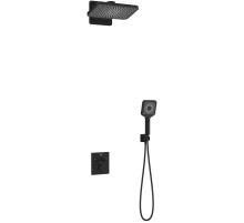 Душевой комплект Vincea Inspire VSFW-3I21MT4MB 320x200 мм, с термостатом, черный матовый