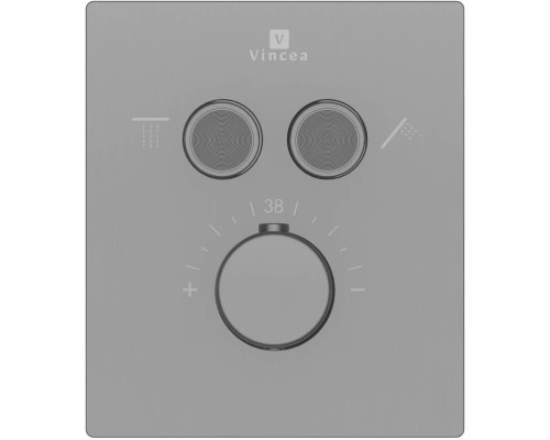 Душевой комплект Vincea Inspire VSFW-3I21MT4GM 320x200 мм, с термостатом, вороненая сталь