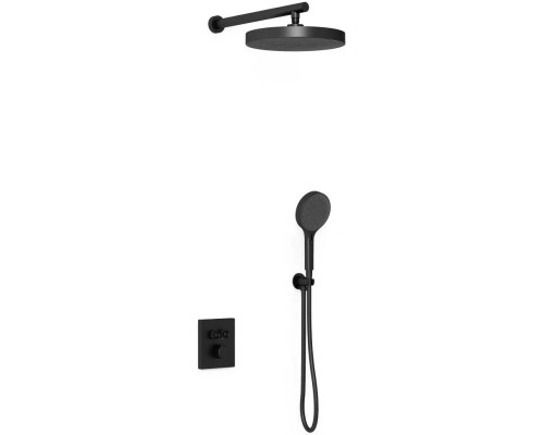 Душевой комплект Vincea Inspire VSFW-3I21MT2MB 300 мм, с термостатом, черный матовый