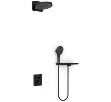 Душевой комплект Vincea Inspire VSFW-3I21MT1RMB 247 мм, с термостатом, черный матовый