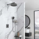 Душевой комплект Vincea Inspire VSFW-3I21MT2RGM 300 мм, с термостатом, вороненая сталь