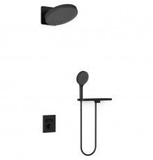 Душевой комплект Vincea Inspire VSFW-3I21MT3RMB 300 мм, с термостатом, черный матовый