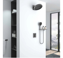 Душевой комплект Vincea Inspire VSFW-3I21MT3RGM 300 мм, с термостатом, вороненая сталь