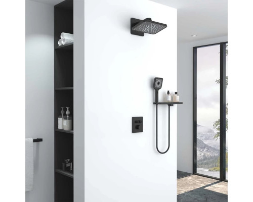 Душевой комплект Vincea Inspire VSFW-3I21MT4RMB 320x200 мм, с термостатом, черный матовый