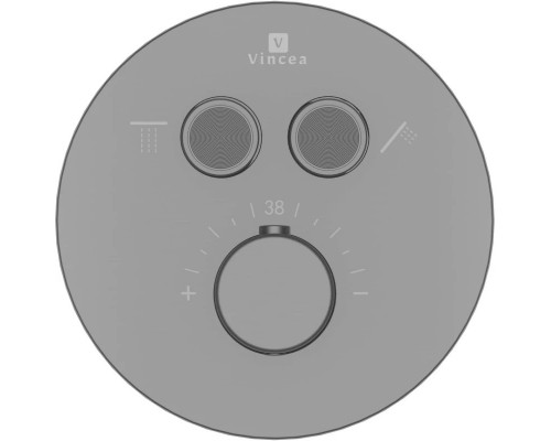 Душевой комплект Vincea Inspire VSFW-3I22MT3RGM 300 мм, с термостатом, вороненая сталь