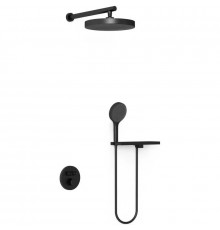 Душевой комплект Vincea Inspire VSFW-3I22MT2RMB 300 мм, с термостатом, черный матовый