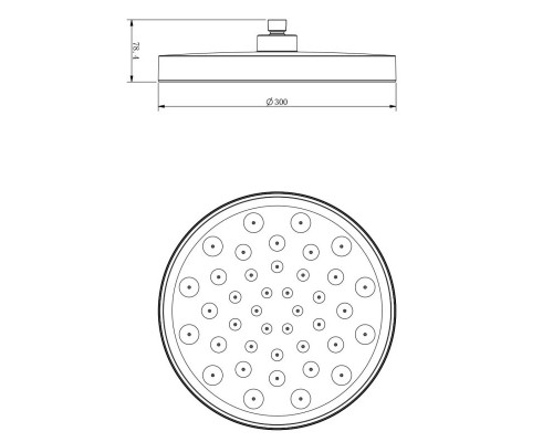 Душевой комплект Vincea Inspire VSFW-3I22MT2RCH 300 мм, с термостатом, хром