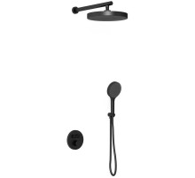 Душевой комплект Vincea Inspire VSFW-3I22MT2MB 300 мм, с термостатом, черный матовый