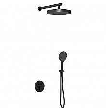 Душевой комплект Vincea Inspire VSFW-3I22MT2MB 300 мм, с термостатом, черный матовый