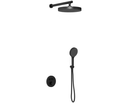 Душевой комплект Vincea Inspire VSFW-3I22MT2MB 300 мм, с термостатом, черный матовый