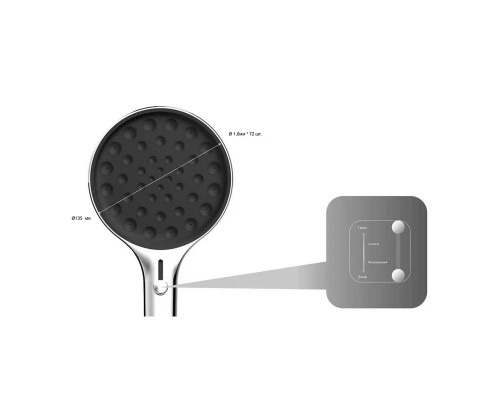 Душевой комплект Vincea Inspire VSFW-3I22MT2MB 300 мм, с термостатом, черный матовый